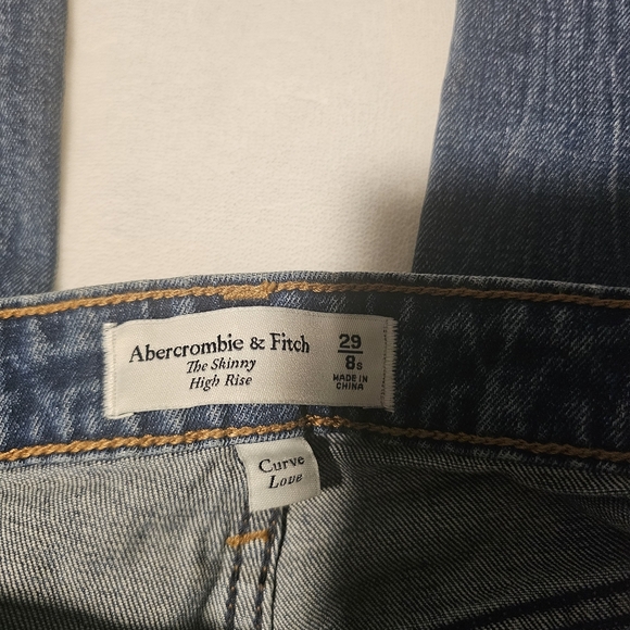 Abercrombie & Fitch Jeans Size 29 Blue Curve Love Skinny High Rise - Picture 4 of 8